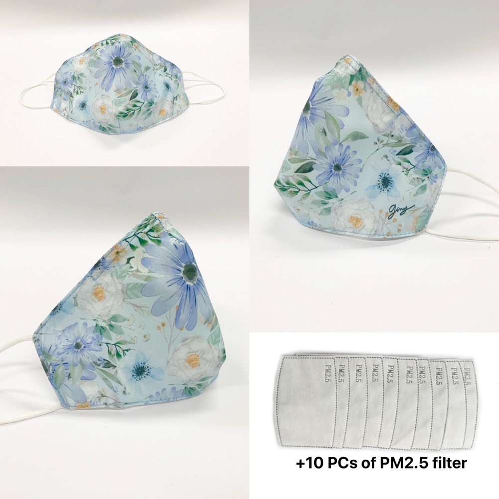 Face Mask, filter pocket,water repellent,nose wire